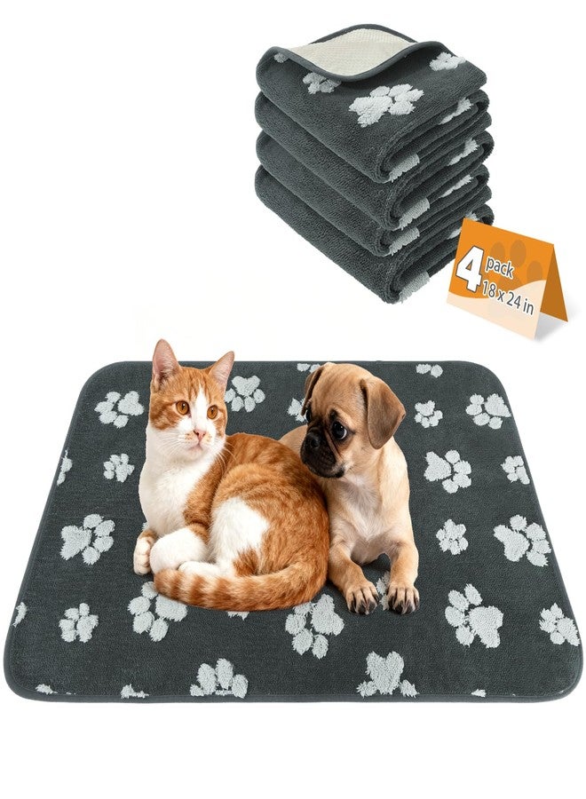 كولتيل فوط تدريب الكلاب القابلة للغسل من كولتايل، عبوة من 4 قطع، فائقة الامتصاص وناعمة للغاية، دافئة ودافئة، سريعة الجفاف ومقاومة للتسرب، قابلة لإعادة الاستخدام، مناسبة للأرضيات والأقفاص والأرائك، مقاس 18 × 24 بوصة. - Image 1